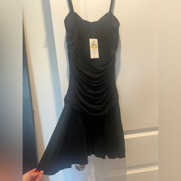 BCBG jersey net black dress - Picture 2 of 5